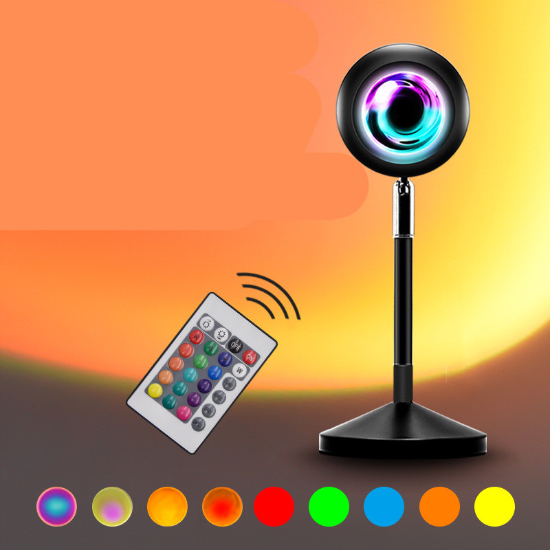 Colorful sunset projection lamp